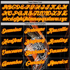 Custom Black Yellow-Orange Darts Tiger Dartboard Performance Polo Shirt photo 4