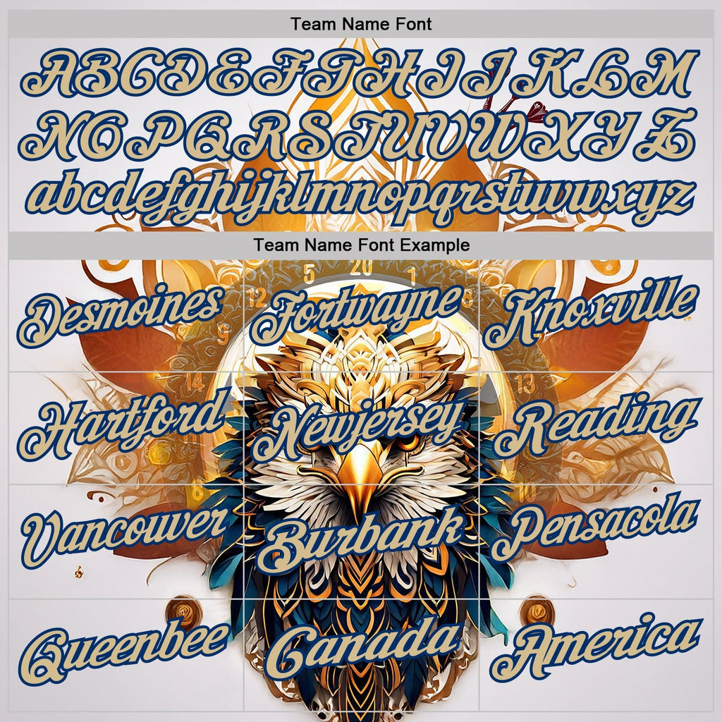 Custom White Vegas Gold Yellow-US Navy Blue Darts Eagle Dartboard Performance Polo Shirt photo 2