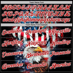 Custom Black Red-White Darts Eagle Dartboard Patriotic American Flag Performance Polo Shirt photo 3