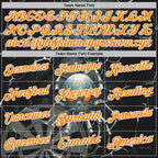 Custom Gray Bay Orange-White Darts Spider Dartboard Performance Polo Shirt photo 3