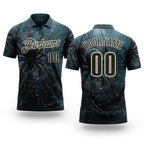 Custom Gray Olive-White Darts Spider Dartboard Performance Polo Shirt