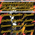 Custom Black-Yellow Darts Leopard Dartboard Performance Polo Shirt photo 4
