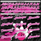 Custom Black Deep Pink-White Bowling Ball And Pins Strike Performance Polo Shirt photo 4