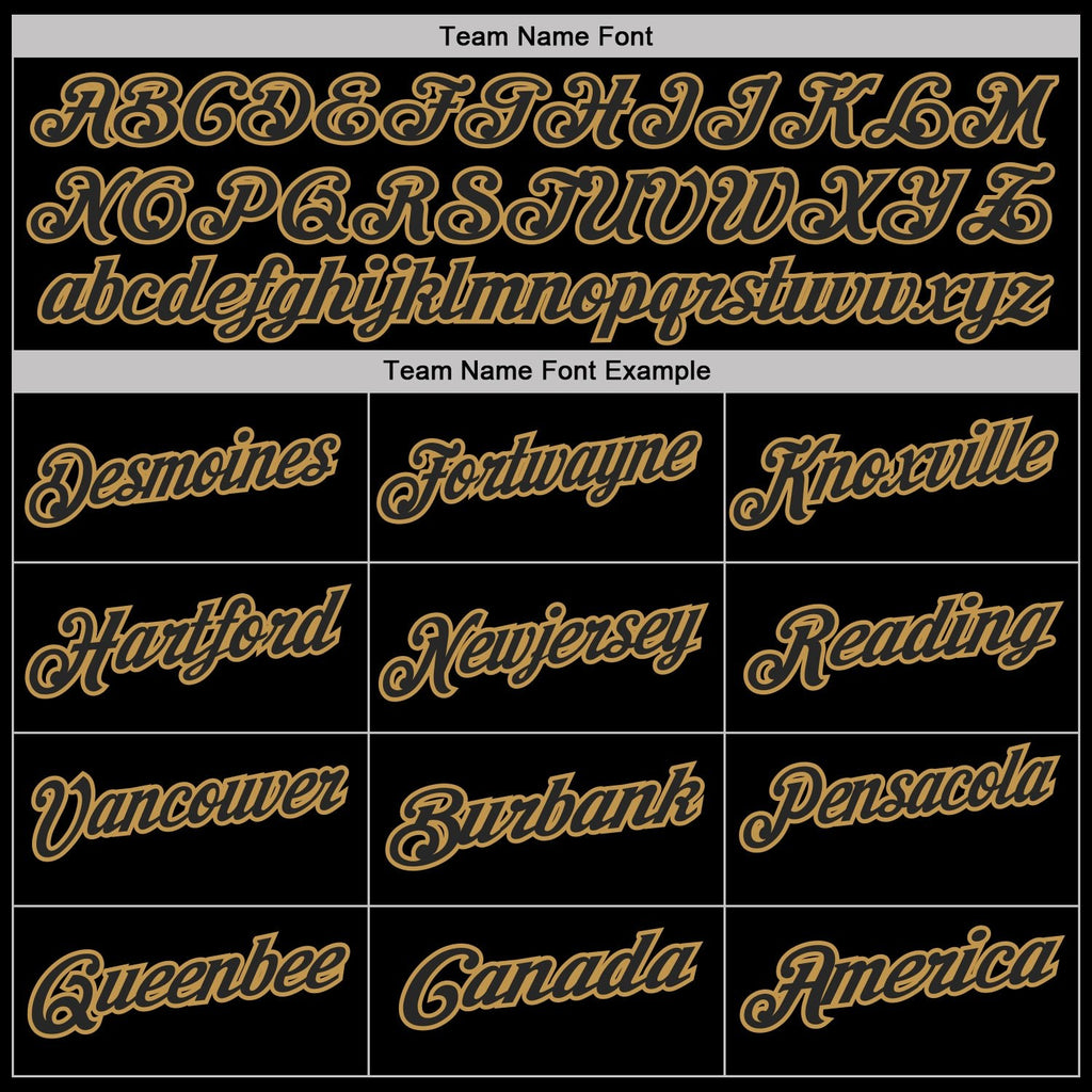 Custom Black-Old Gold Bowling Club Vintage Performance Polo Shirt photo 4