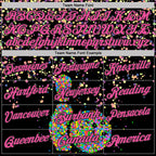 Custom Black-Pink Bowling Ball And Pins Chromatic Performance Polo Shirt photo 3