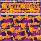 Custom Purple Orange-Light Yellow Bowling Ball And Pins Performance Polo Shirt photo 3