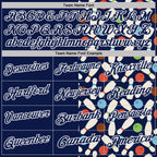 Custom Navy-White Bowling Ball And Pins Performance Polo Shirt photo 3