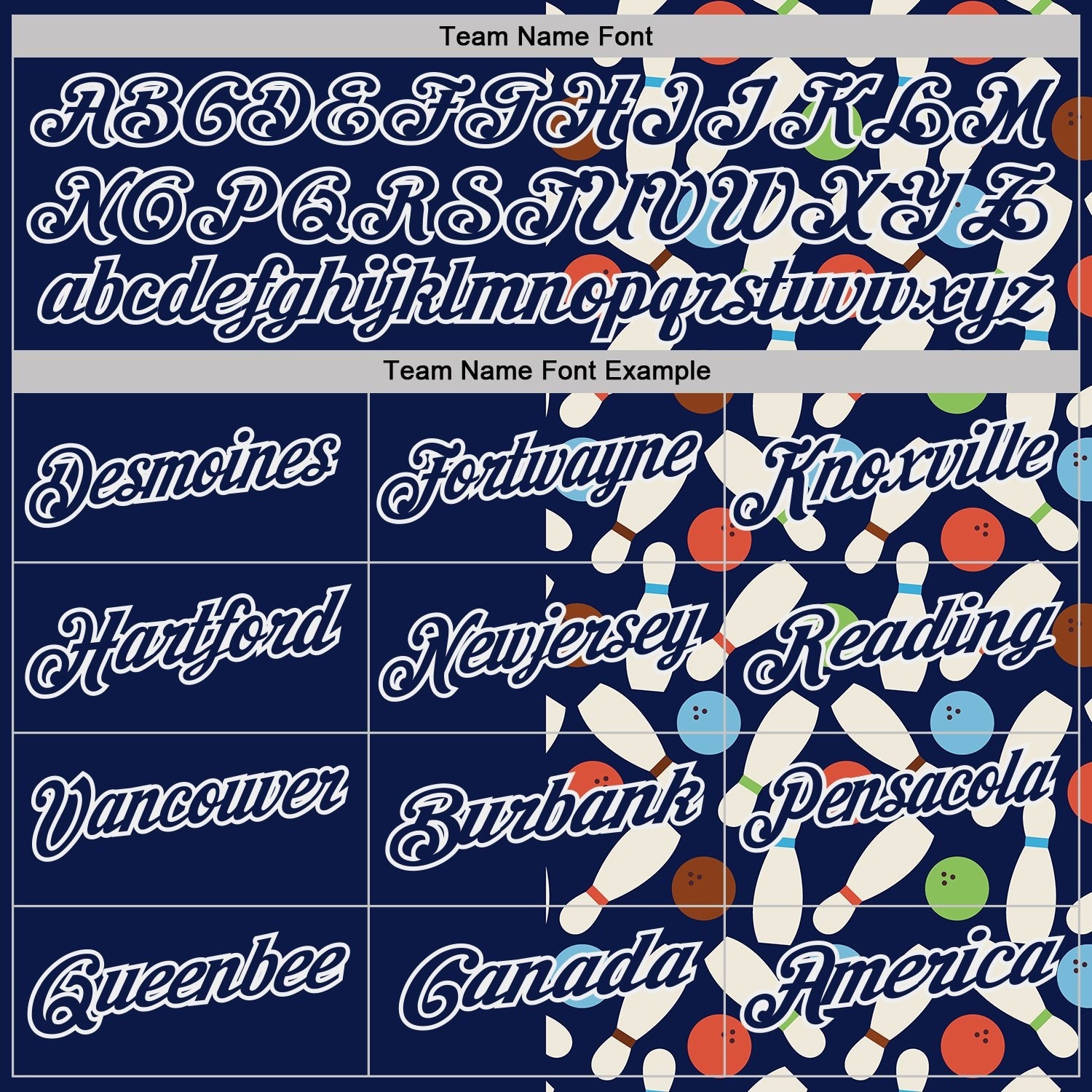 Custom Navy-White Bowling Ball And Pins Performance Polo Shirt photo 3