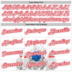 Custom White-Fire Red Bowling Ball And Pins Strike Performance Polo Shirt photo 3