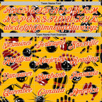 Custom Gold Orange-White Bowling Ball And Pins Strike Performance Polo Shirt photo 3