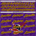Custom Purple Brown-Yellow Bowling Ball And Pins Strike Performance Polo Shirt photo 4