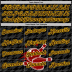 Custom Black Brown-Yellow Bowling Ball And Pins Strike Performance Polo Shirt photo 4