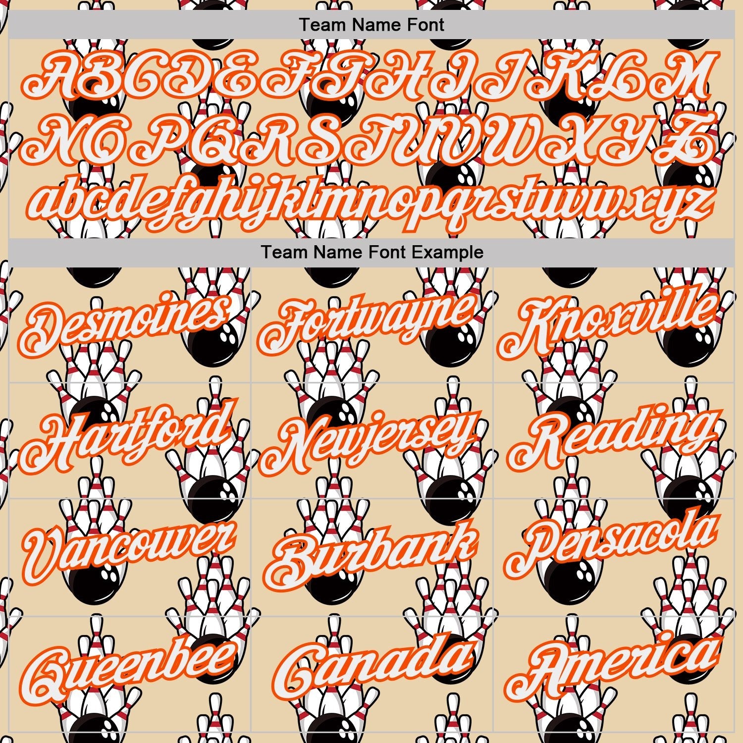 Custom City Cream White-Orange Bowling Ball And Pins Strike Performance Polo Shirt photo 2
