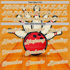 Custom Bay Orange Old Gold-White Bowling Ball And Pins Strike Performance Polo Shirt photo 3