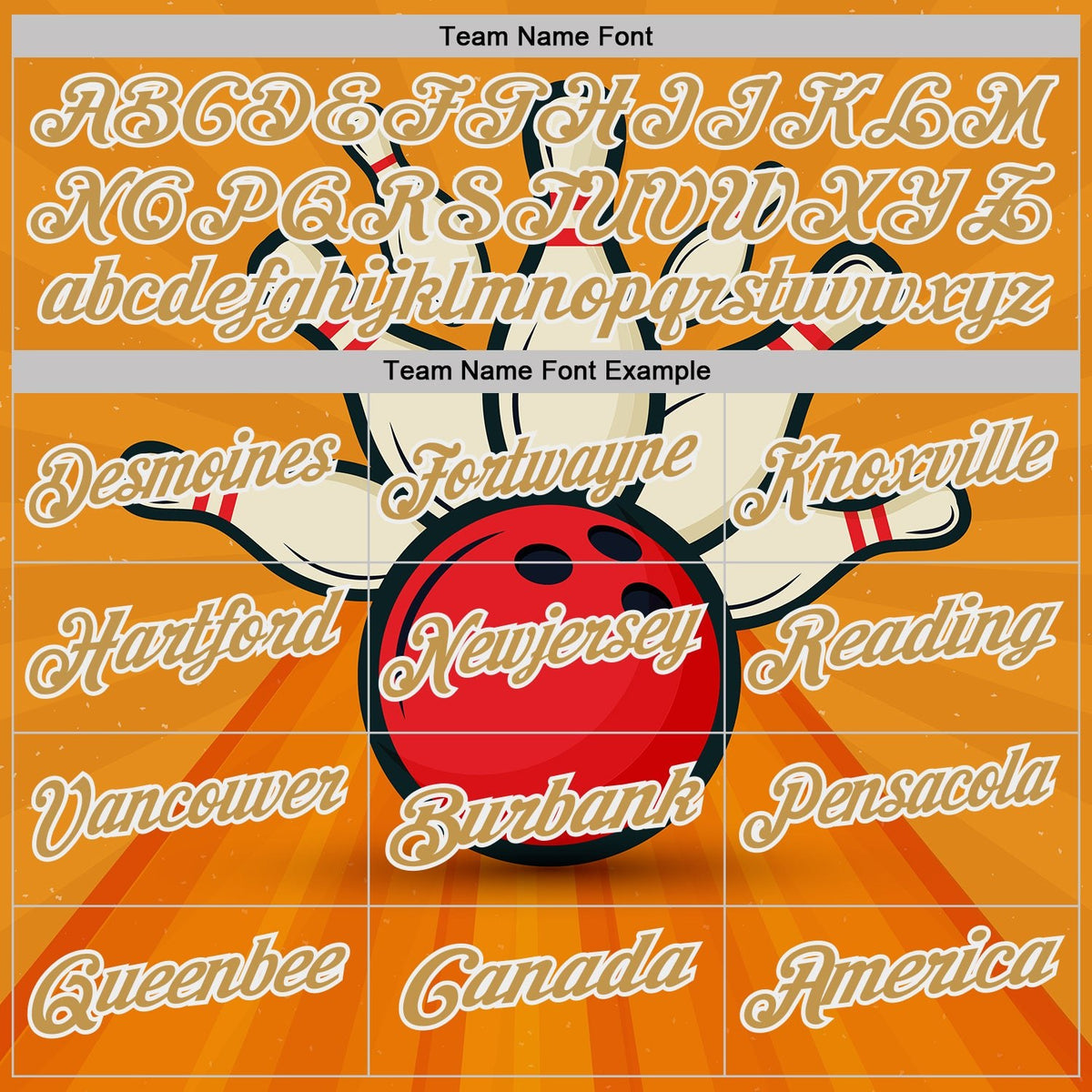 Custom Bay Orange Old Gold-White Bowling Ball And Pins Strike Performance Polo Shirt photo 3
