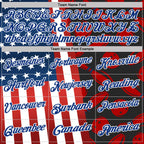 Custom Black Red White-Royal Patriotic American Flag Bowling Ball And Pins Strike Performance Polo Shirt photo 4