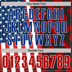 Custom Black Red White-Royal Patriotic American Flag Bowling Ball And Pins Strike Performance Polo Shirt photo 5