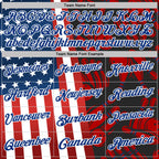 Custom Black Red White-Royal Patriotic American Flag Bowling Ball And Pins Strike Performance Polo Shirt photo 4