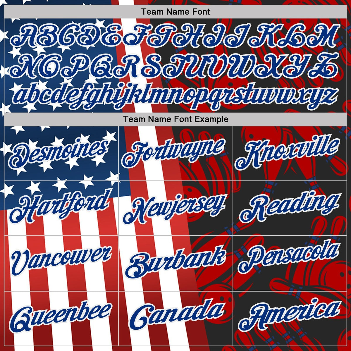 Custom Black Red White-Royal Patriotic American Flag Bowling Ball And Pins Strike Performance Polo Shirt photo 4