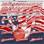 Custom White Navy-Red Patriotic American Flag Bowling Ball And Pins Strike Performance Polo Shirt photo 4