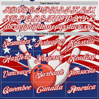 Custom White Royal-Red Patriotic American Flag Bowling Ball And Pins Strike Performance Polo Shirt photo 4