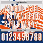 Custom White US Navy Blue-Orange Patriotic American Flag Bowling Ball And Pins Strike Performance Polo Shirt photo 5