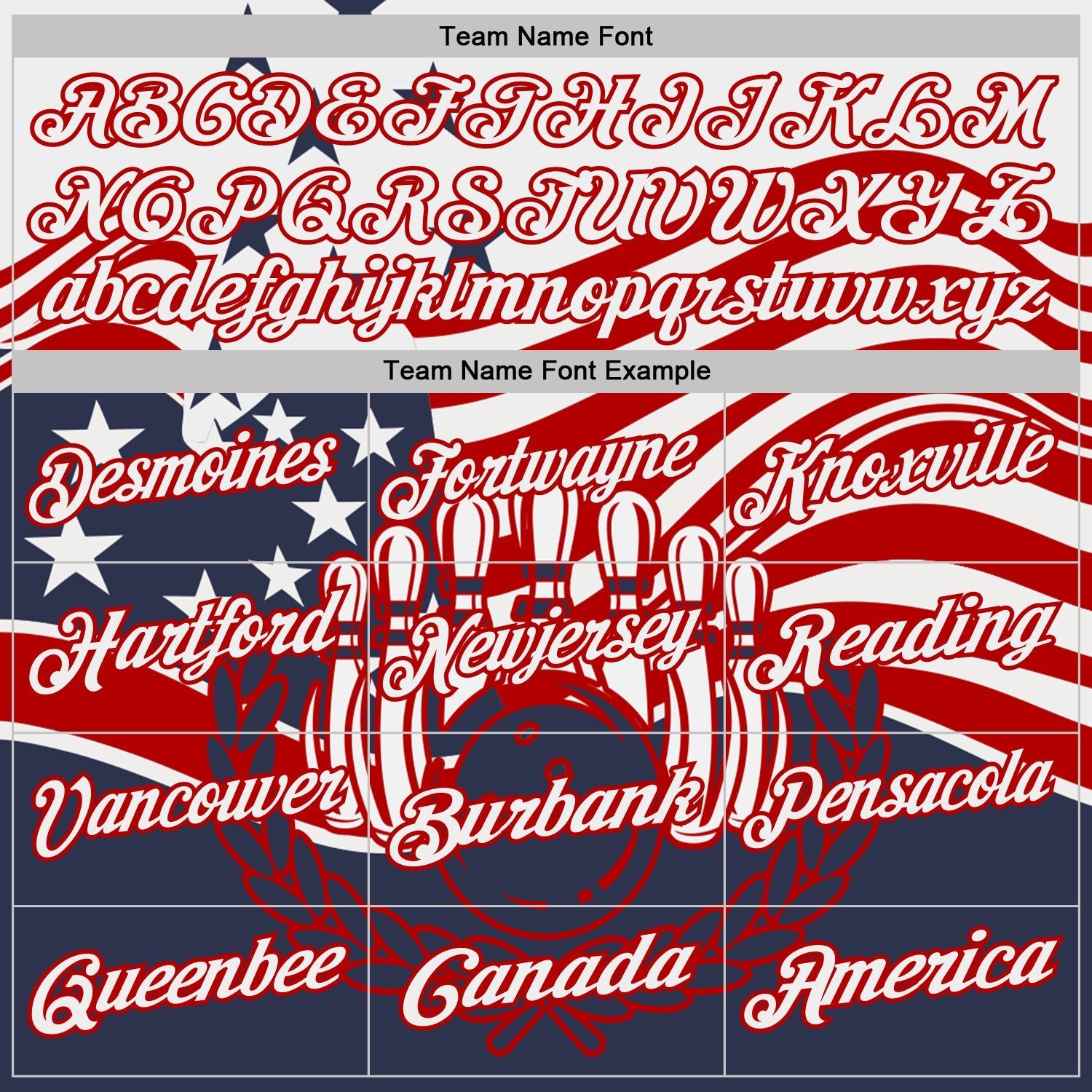Custom White Navy-Red Patriotic American Flag Bowling Ball And Pins Strike Performance Polo Shirt photo 4