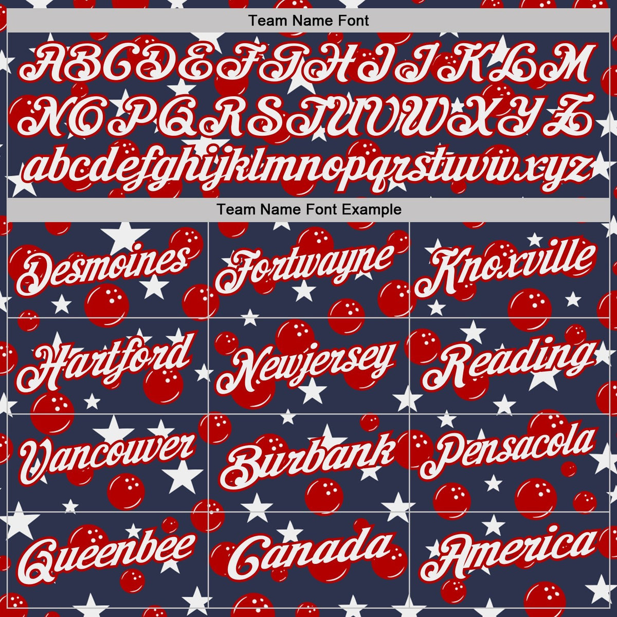Custom Navy White-Red Patriotic Stars Bowling Balls Performance Polo Shirt photo 4