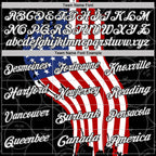 Custom Black White Royal-Red Patriotic American Flag Bowling Balls Performance Polo Shirt photo 4
