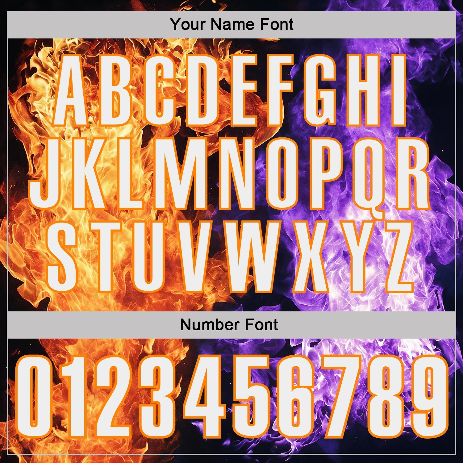 Custom Black White Purple-Bay Orange Flame Split Fire Performance Polo Shirt photo 5