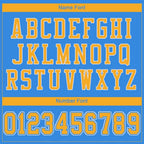 Custom Powder Blue Gold-White Mesh Authentic Football Jersey photo 3