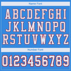 Custom Powder Blue White-Red Mesh Authentic Football Jersey photo 3