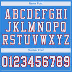 Custom Powder Blue White-Red Mesh Authentic Football Jersey photo 3
