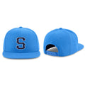 Custom Powder Blue Navy-White Stitched Adjustable Snapback Hat