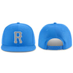 Custom Powder Blue Gray-White Stitched Adjustable Snapback Hat