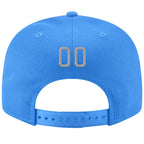 Custom Powder Blue Gray-White Stitched Adjustable Snapback Hat photo 3
