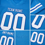Custom Powder Blue White-Royal Mesh Authentic Football Jersey detail