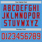 Custom Powder Blue Red-White Performance T-Shirt photo 2