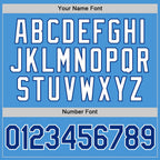 Custom Powder Blue Royal-White Performance T-Shirt photo 2