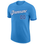 Custom Powder Blue Royal-White Performance T-Shirt photo 4
