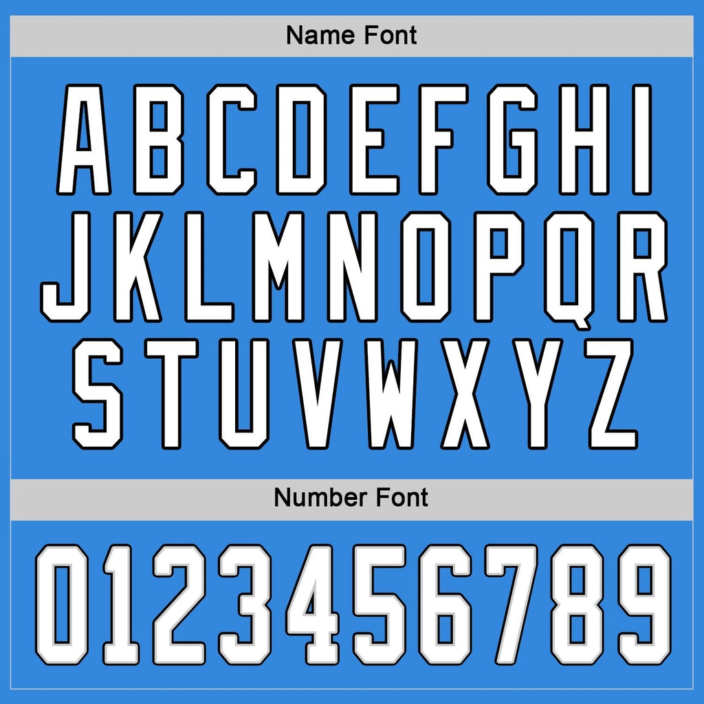 Custom Powder Blue White-Black Hockey Jersey photo 2