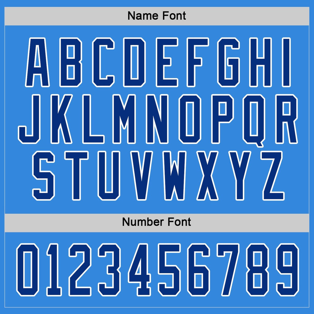 Custom Powder Blue Royal-White Hockey Jersey photo 3