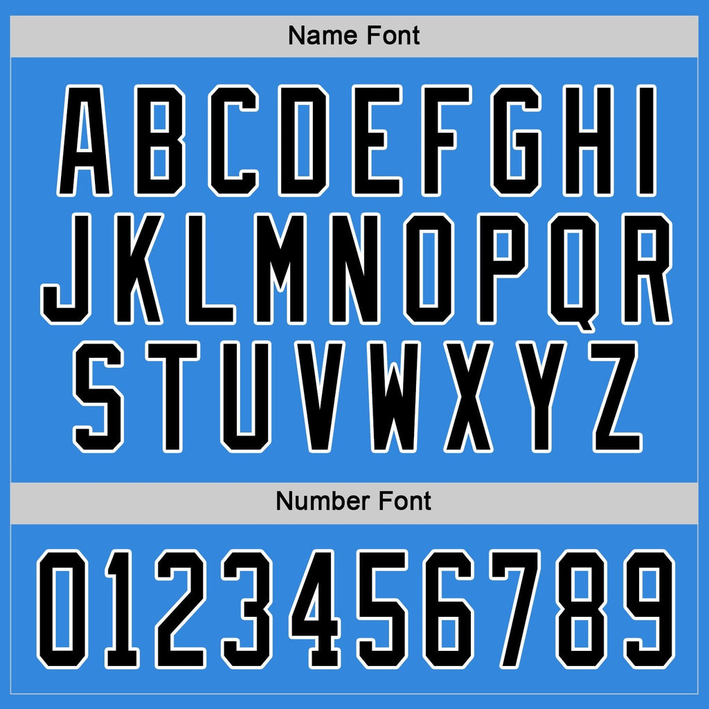 Custom Powder Blue Black-White Hockey Jersey photo 3