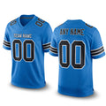 Custom Powder Blue Black-White Mesh Authentic Football Jersey