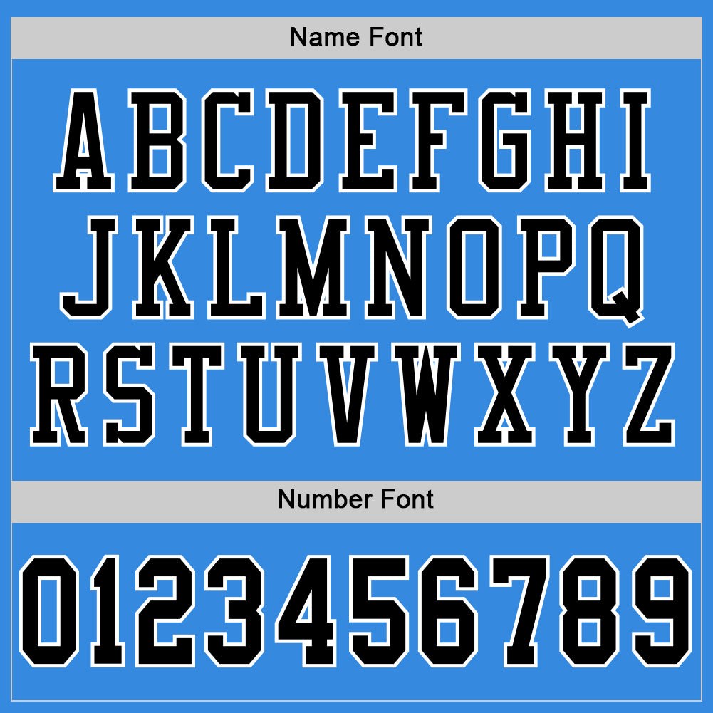 Custom Powder Blue Black-White Mesh Authentic Football Jersey photo 2