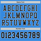 Custom Powder Blue Black-White Mesh Authentic Football Jersey photo 2