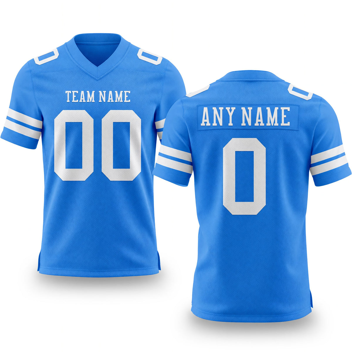 Custom Powder Blue White Authentic Football Jersey