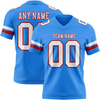 Custom Powder Blue White-Red Authentic Football Jersey photo 1