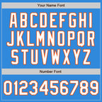 Custom Stitched Powder Blue White-Orange Baseball Pullover Sweatshirt Hoodie photo 4