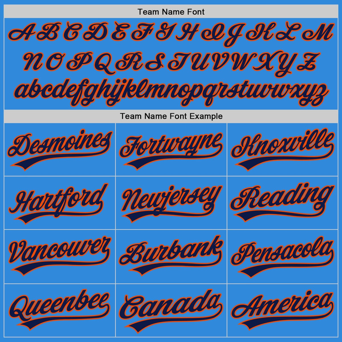 Custom Stitched Powder Blue Navy-Orange Baseball Pullover Sweatshirt Hoodie photo 3